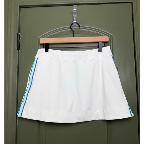 NWT Tuckernuck Sport Lisbon Stripe 14 Inch Pique Elena Tennis Skirt White Medium - Picture 2 of 7